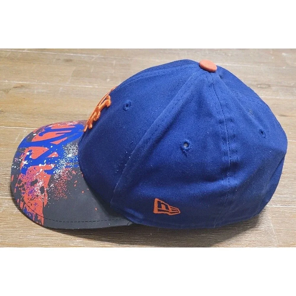 New York Mets Hat New Era Youth Cap 9Fifty SPECIAL BRIM Snapback Blue & Orange
